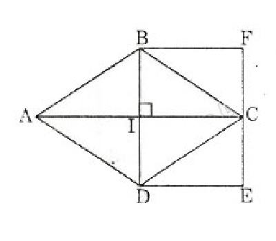 Công thức tính diện tích hình thoi