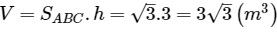 Thể tích khối lăng trụ tam giác đều
