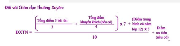 Cách tính điểm thi đại học