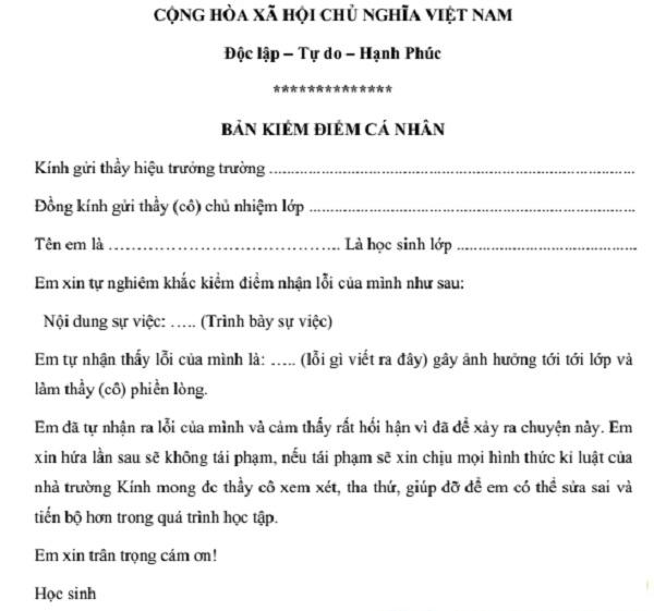 Cách viết bản kiểm điểm – Cách xin chữ ký phụ huynh mà không bị mắng?