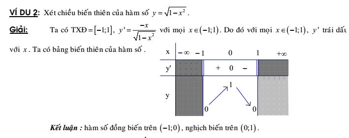 hàm số nghịch biến khi nào